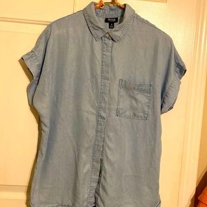 Ana denim button up shirt size med.